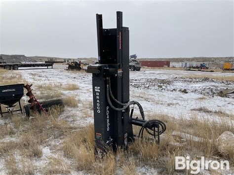 mini skid steer post driver|bradco pd4800 post driver.